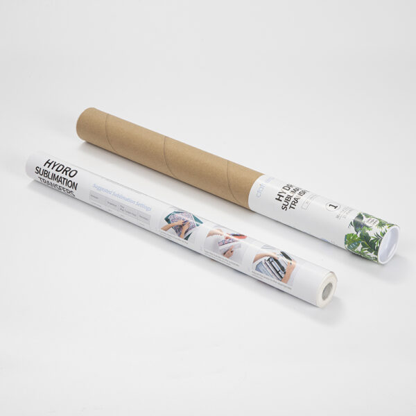 Rollo de papel para transferencia en hydro sublimación (Hojas tropicales verde 38cm x 1220cm) - Image 4