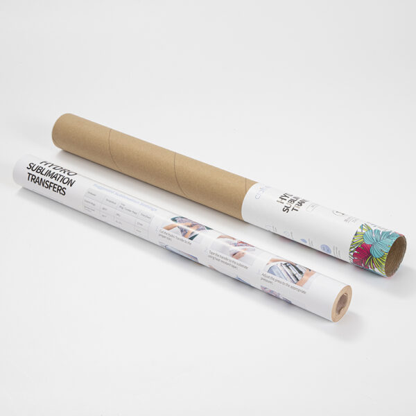 Rollo de papel para transferencia en hydro sublimación (Hoja tropical roja 38cm x 1220cm) - Image 3