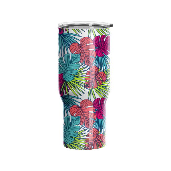 Rollo de papel para transferencia en hydro sublimación (Hoja tropical roja 38cm x 1220cm) - Image 7