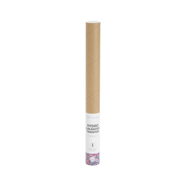 Rollo de papel para transferencia en hydro sublimación (Hojas tropicales azul y rojo 38cm x 1220cm) - Image 5