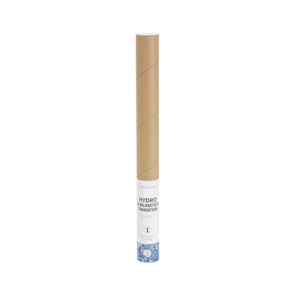 Rollo de papel para transferencia en hydro sublimación (Hojas tropicales azul 38cm x 1220cm) - Image 4