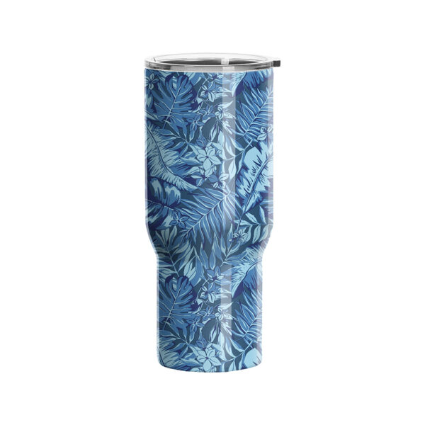 Rollo de papel para transferencia en hydro sublimación (Hojas tropicales azul 38cm x 1220cm) - Image 6