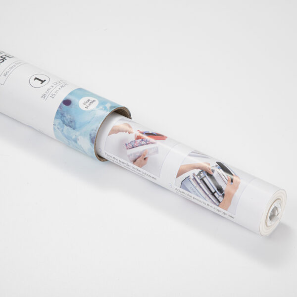 Rollo de papel para transferencia en hydro sublimación (Azul marmoleado 38cm x 1220cm) - Image 4