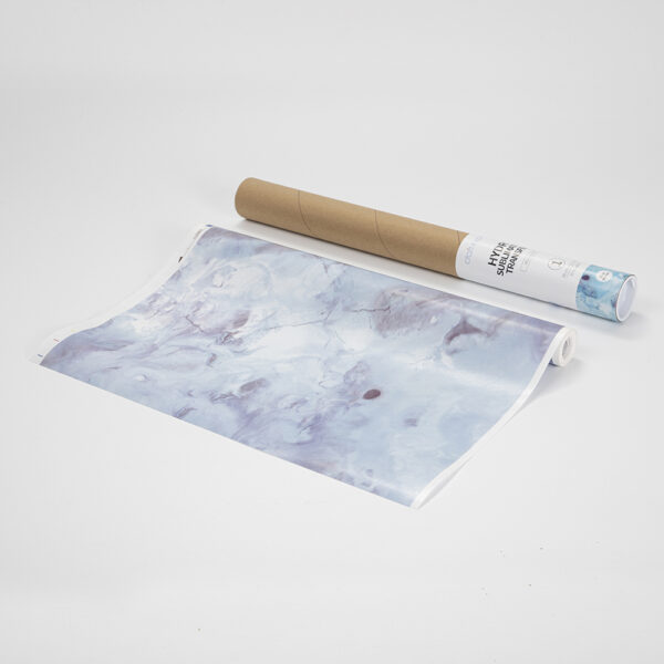 Rollo de papel para transferencia en hydro sublimación (Azul marmoleado 38cm x 1220cm) - Image 2
