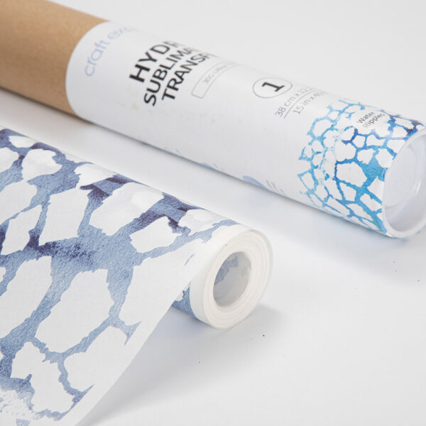 Rollo de papel para transferencia en hydro sublimación (Ondas de agua 38cm x 1220cm)