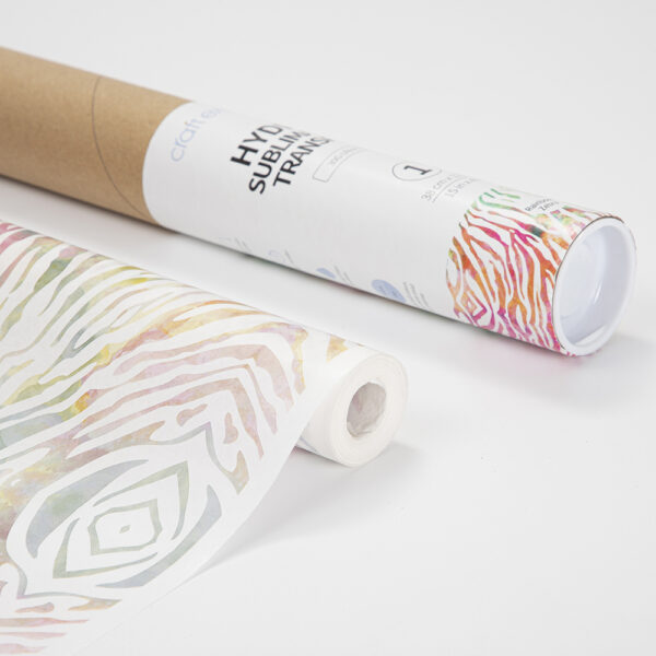Rollo de papel para transferencia en hydro sublimación (Zebra arcoiris  38cm x 1220cm)