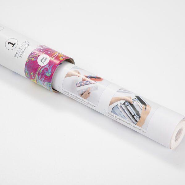 Rollo de papel para transferencia en hydro sublimación (Fiesta infantil 38cm x 1220cm) - Image 3