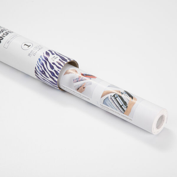Rollo de papel para transferencia en hydro sublimación (Zebra azul 38cm x 1220cm) - Image 5