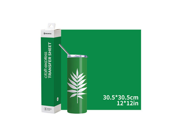 Hoja de transferencia de sublimación Craft Express 8pzas (Verde intenso 30.5cm x 30.5cm)