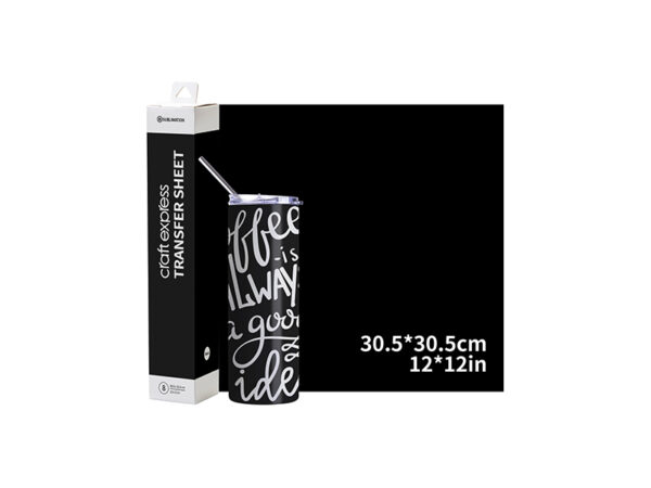 Hoja de transferencia de sublimación Craft Express 8pzas (Negro intenso 30.5cm x 30.5cm)