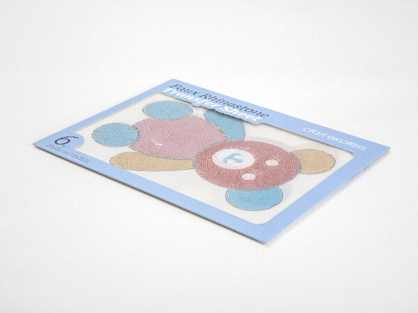 Hoja transfer imitación de diamantes (Oso 20cm x26cm) pack de 6 pzas - Image 2
